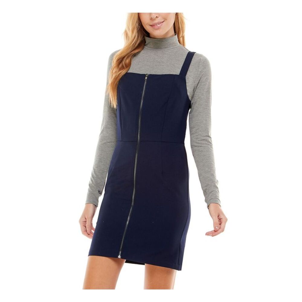 NWT KINGSTON GREY Womens Dress Navy Sleeveless Long Sleeve Tee Juniors XL